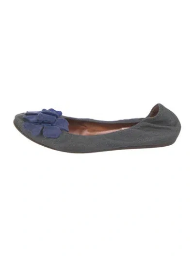 Pre-owned Lanvin Ballet Flats In Blue