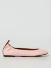 Lanvin The Leather Ballerina Flat In Nude