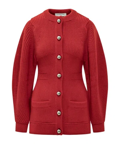 LANVIN LANVIN BALLOON SLEEVED CARDIGAN