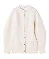 Lanvin Ribbed Button Cardigan In White