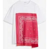 Lanvin T-shirt With Bandana Inserts In Optic White