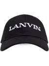 Lanvin Baseball Cap With Embroidery In Nero