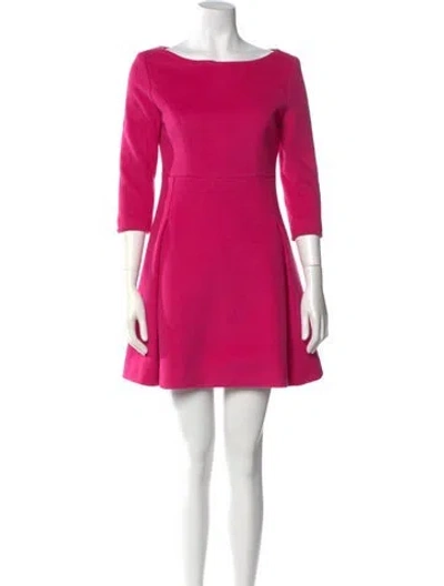 Pre-owned Lanvin Bateau Neckline Mini Dress In Pink