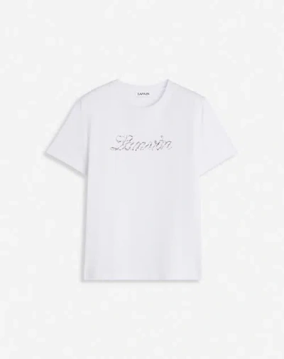 LANVIN LANVIN BEAD EMBROIDERED T-SHIRT