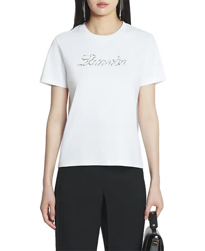 Lanvin Bead Embroidered T-shirt In Weiss