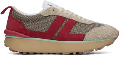Lanvin Bumpr Mesh Sneakers In Red
