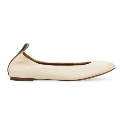 Lanvin Beige Ballerina Flats In Neutral