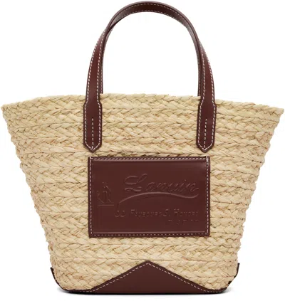 Lanvin Beige Catch Tote In Pink