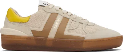 LANVIN BEIGE CLAY MESH SNEAKERS