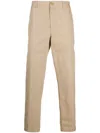 LANVIN BEIGE COTTON CHINO TROUSERS