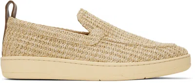 Lanvin Beige Cruiser Raffia Sneakers In Natural65
