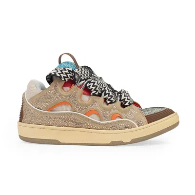 Lanvin Beige Curb Sneakers In Neutral