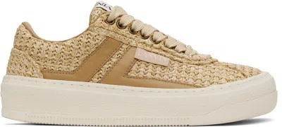 Lanvin Beige '' Cash Raffia Sneakers In Natural65