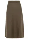 Lanvin Wool Blend A-line Midi Skirt
