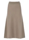 Lanvin Virgin Wool And Cashmere Skirt In Brown
