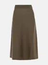 Lanvin Beige Wool Blend Skirt In Brown
