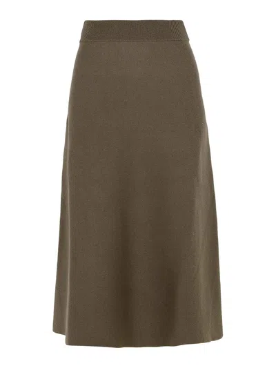 LANVIN BEIGE WOOL BLEND SKIRT