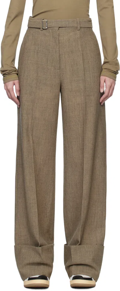 Lanvin Belt Loop Casual Pants In Brown