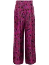 Lanvin Brush Stroke-printed Trousers In Red