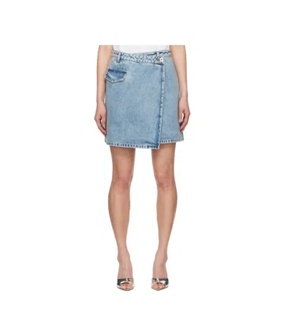 Lanvin Belt Loop Skirt In Blue