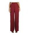 Lanvin Belt Loop Track Pants In Burgundy