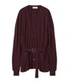 Lanvin Wool And Cashmere Oversized Cardigan In Black