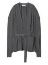 Lanvin Wool And Cashmere Oversized Cardigan In Gray