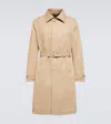 Lanvin Belted Trench Coat In Beige