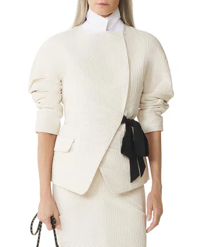 Lanvin Belted Jacquard Jacket