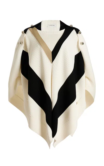 Lanvin Belted Poncho In Multi