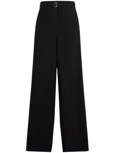 Lanvin Belted Trousers In Black