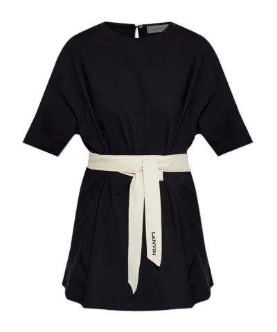 Lanvin Belted T-shirt In Multi