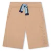 Lanvin Beige Shorts With Logo And Curb Motif In Beige