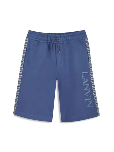 Lanvin Mini Bermuda Shorts For Boys In Blue