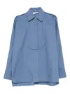 Lanvin Bib Cotton Top In Blue