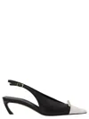 Lanvin Black Slingbacks Heels In White/black