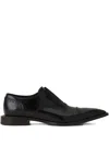 Lanvin Brogue Oxford Shoe In Shiny Leather In Black
