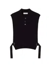 Lanvin 사이드 버클 베스트 In Black