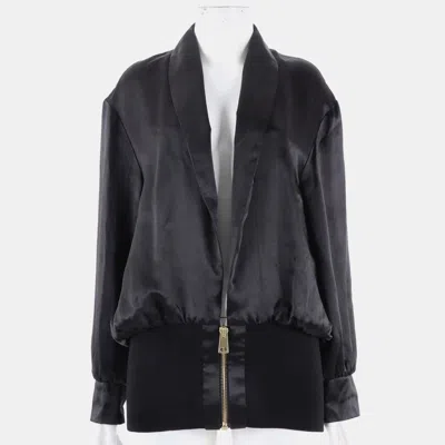 Pre-owned Lanvin Black Acetate/rayon Jacket Size S