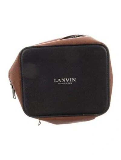 Pre-owned Lanvin Black And Brown  Cosmetic Bag In Multi