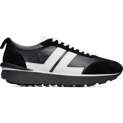 Lanvin Black Lace-up Low-top Casual Shoes In Multi