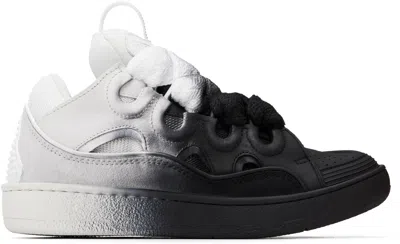 Lanvin Black & White Curb Spray Sneakers In Multi