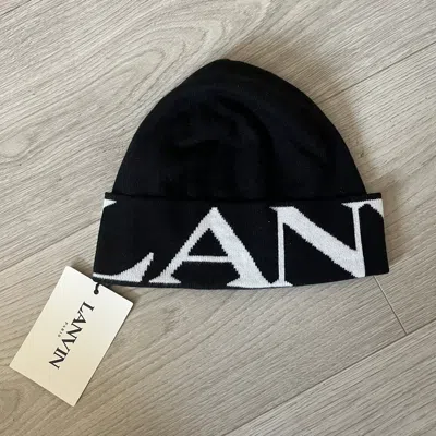 Pre-owned Lanvin Black Beanie Size 52