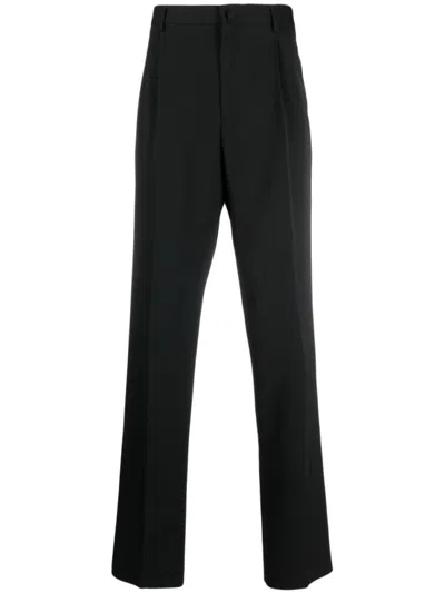 LANVIN BLACK BLACK STRAIGHT-LEG TROUSERS