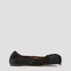 Lanvin Satin Bow Ballet Flats In Black