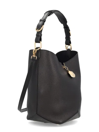 Lanvin Black Calf Leather Shoulder Bag