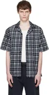 Lanvin Check-pattern Shirt In Black