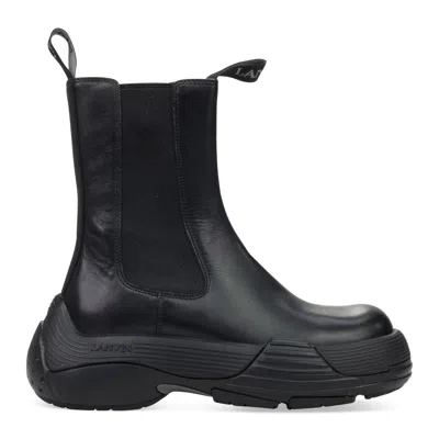 Lanvin Black Chelsea Flash-x Bold Ankle Boots