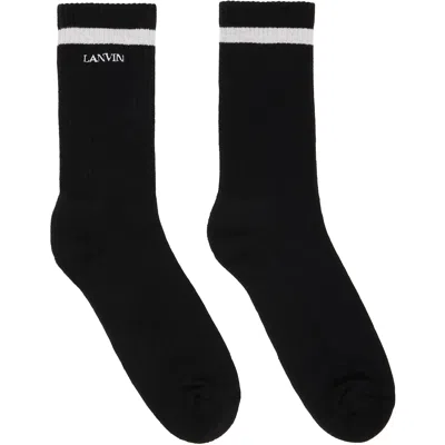 Lanvin Socks In Cotton In Black
