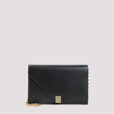 LANVIN BLACK CONCERTO ARPÈGE LEATHER CHAIN WALLET